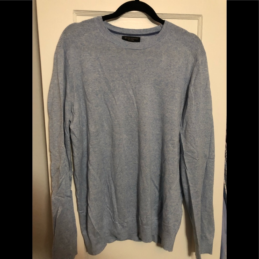 Light blue silk linen sweater- banana Republic